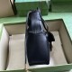 .   Comes with a full set of original green box packaging  GG Marmont Collection Mini Bucket Bag. This mini bucket bag is crafted in black quilted V-shaped leather. A signature element of the GG Marmont collection, the g