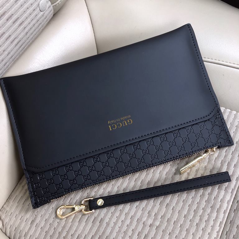 秘 [Gucci 661-1 Clutch Bag]    European original single water goods handbag, heavy to create a new channel goods   energetic   ideal for men's   original hardware  LOGO clear and unparalleled   top original head layer Cow