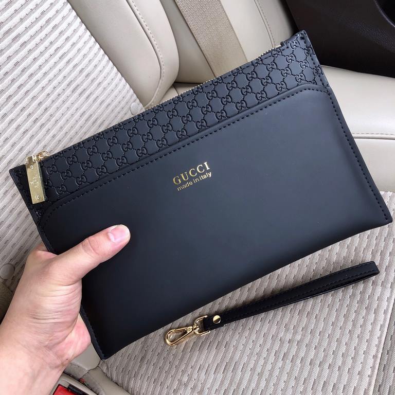 秘 [Gucci 661-1 Clutch Bag]    European original single water goods handbag, heavy to create a new channel goods   energetic   ideal for men's   original hardware  LOGO clear and unparalleled   top original head layer Cow