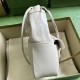 .   Comes with a full set of original green box packaging  GG Marmont Collection Mini Bucket Bag. This mini bucket bag is crafted in white quilted V-shaped leather. A signature element of the GG Marmont collection, the g