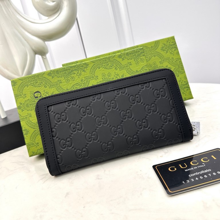 [Original] Gucci Gucci  [Model] 666061 Small Wallet [Size] 19-10-2.5cm [Color] Black High-end quality (original authentic) [Material] Gucci Counter OEM Classic  Original imported   cowhide  Authentic imported YKK logo ha