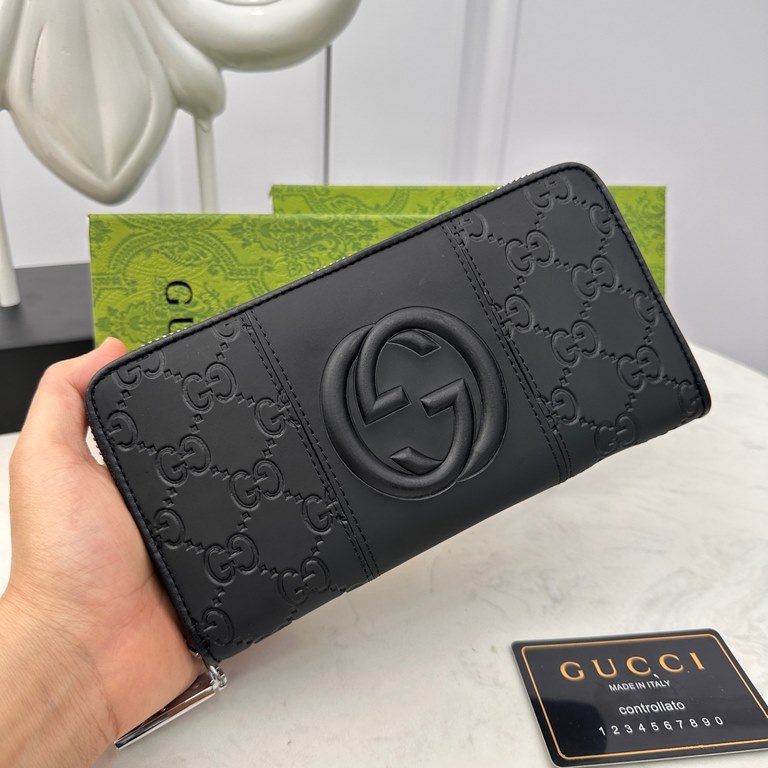 [Original] Gucci Gucci  [Model] 666084 Small Wallet [Size] 19-10-2.5cm [Color] Black High-end quality (original authentic) [Material] Gucci Counter OEM Classic  Original imported   cowhide  Authentic imported YKK logo ha