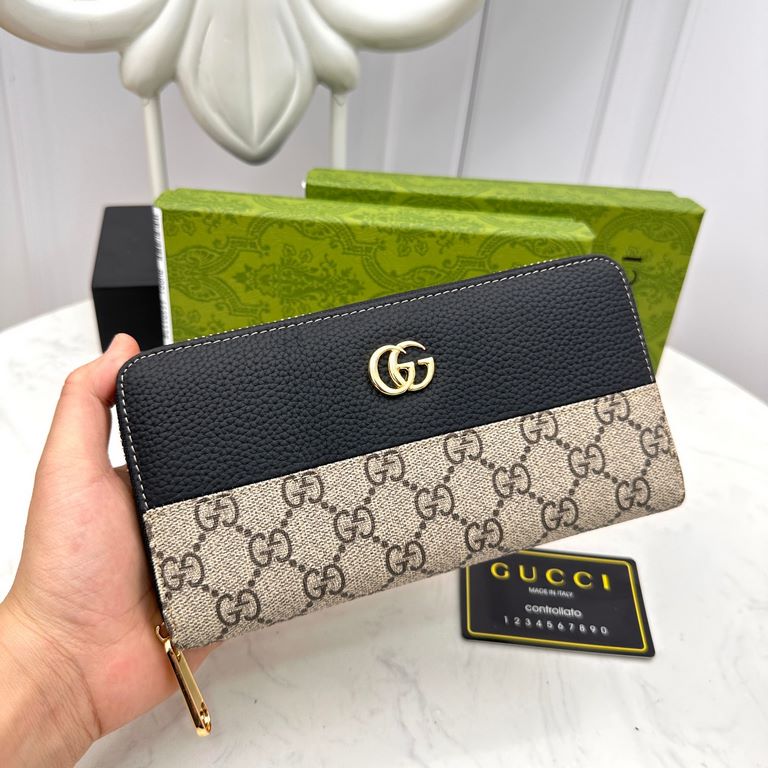 () [Original] Gucci Gucci  [Model] 6660112 small wallet [Size] 19-10-2.5cm [Color] black high-end quality (original authentic) [Material] Gucci counter purchases classic  original imported   cowhide  authentic imports of