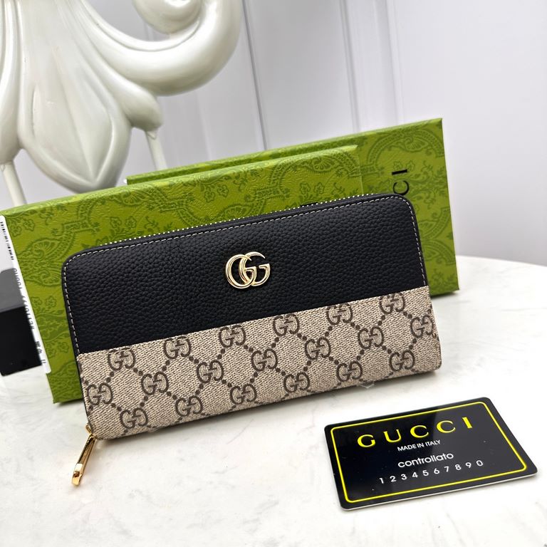 () [Original] Gucci Gucci  [Model] 6660112 small wallet [Size] 19-10-2.5cm [Color] black high-end quality (original authentic) [Material] Gucci counter purchases classic  original imported   cowhide  authentic imports of