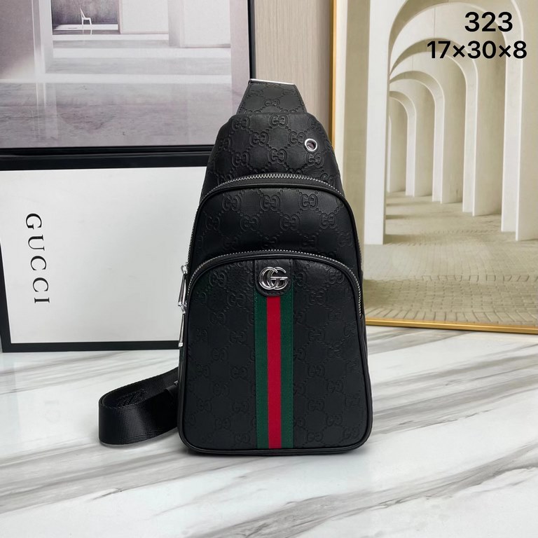 The original official network Model 323 # top original version of the goods Gucci GUCCI counter popular models, high-end atmosphere, fashion and taste, the latest top GUCCl special head layer cowhide, feel good fabric co