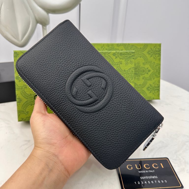 [Original] Gucci Gucci  [Model] 666003 small wallet [Size] 19-10-2.5cm [Color] black High-end quality (original authentic) [Material] Gucci counter purchased classic  original imported   cowhide  authentic imported YKK l