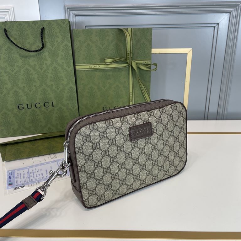 Original single goods [love] Gucci original single authentic new counter with the same high-end men's casual handbag   workmanship is super refined and elegant. With imported raw materials cowhide counter special hardwar