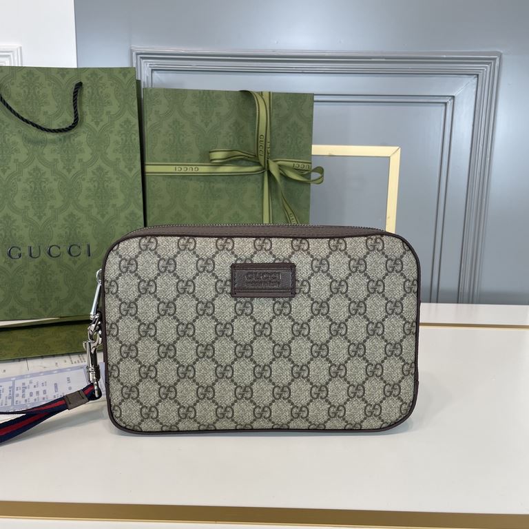 Original single goods [love] Gucci original single authentic new counter with the same high-end men's casual handbag   workmanship is super refined and elegant. With imported raw materials cowhide counter special hardwar