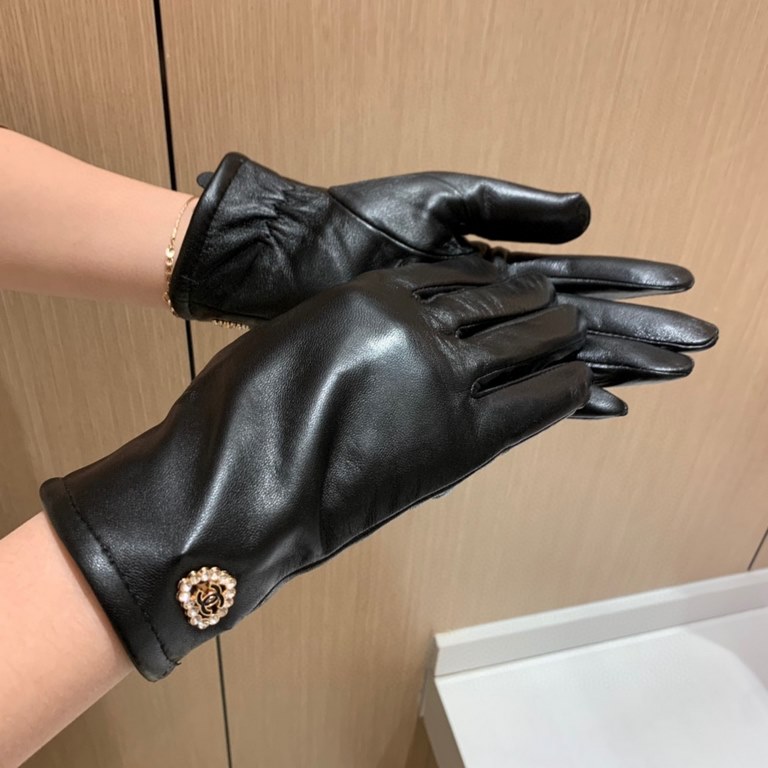 2022 new exclusive first  touch screen gloves Chanel Chanel [original quality] official website synchronization women's new high-grade sheepskin gloves    goddess preferred can not be missed    100 percent selection of i