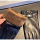 2022 new exclusive first  touch screen gloves Prada wave flower   edge gloves [original quality] official website synchronization Ms. new high-grade sheepskin gloves    goddesses preferred can not be missed        100 pe