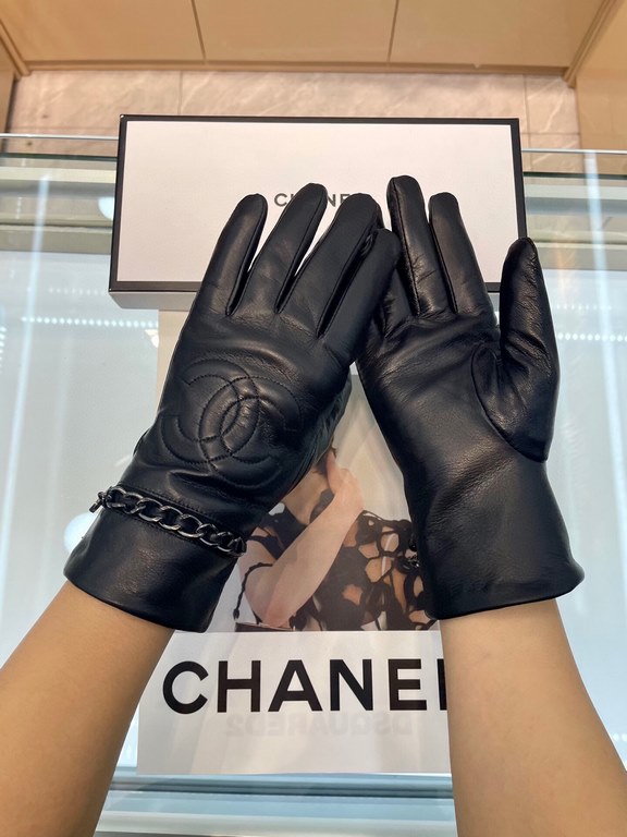 Chanel explosion to   [top original single] official website synchronization women's new high-grade sheepskin gloves     100% selection of imported lambskin lining sheepskin lining Leather luster bright full soft delicat