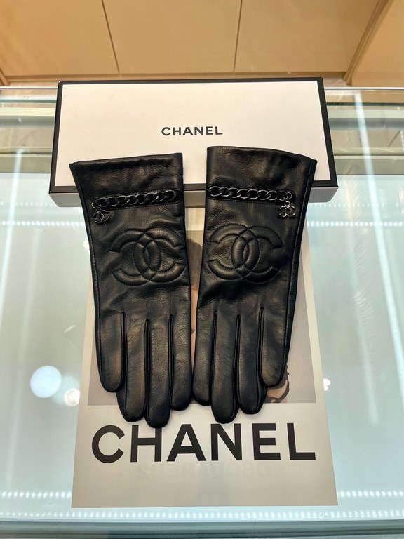 Chanel explosion to   [top original single] official website synchronization women's new high-grade sheepskin gloves     100% selection of imported lambskin lining sheepskin lining Leather luster bright full soft delicat