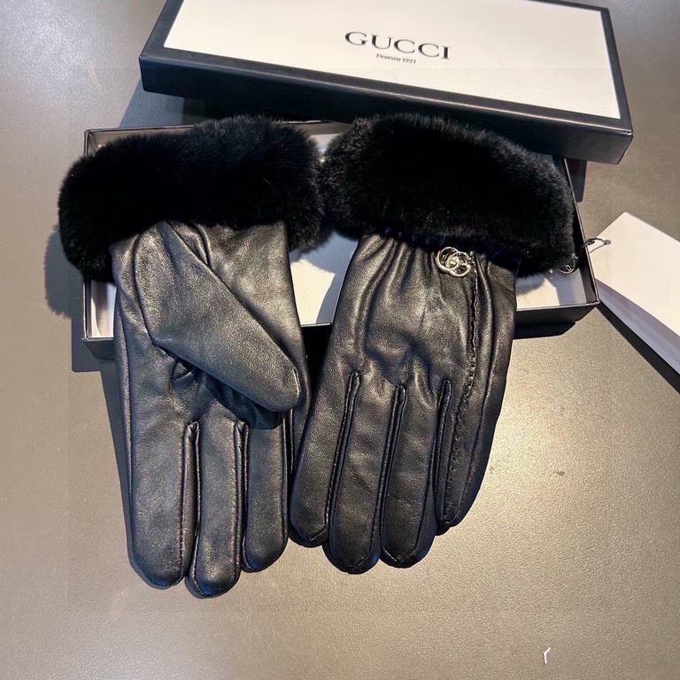 GUCCI Gucci 2023 fall and winter lazy rabbit hair touch screen gloves   goddess set of beauty must have   single product, worth comparing    the same paragraph different quality, kill the market poor product,   lazy rabb