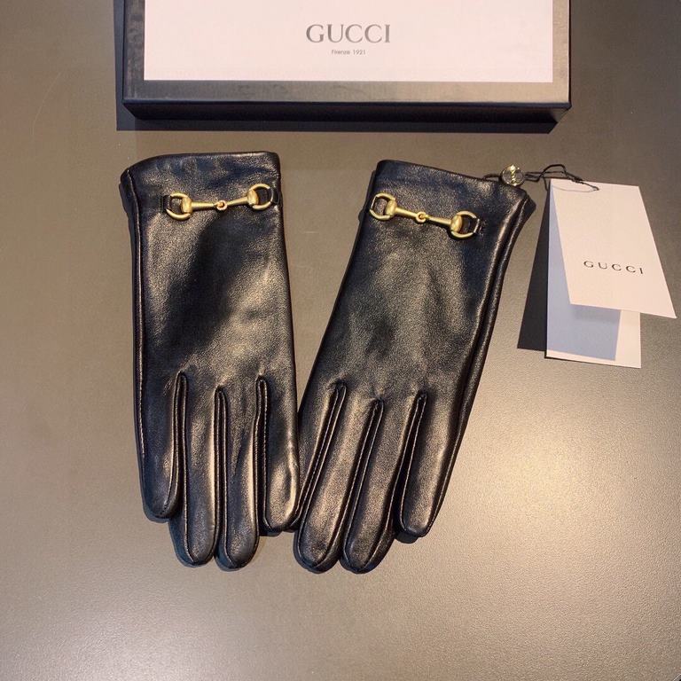 2022 new exclusive first   touch screen gloves imported Essex leather   gloves Gucci Gucci new high-grade sheepskin gloves    goddesses set of the United States of America preferred can not be missed      hundred percent