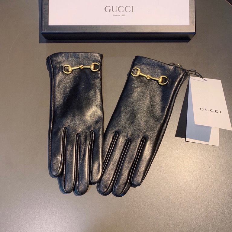 2022 new exclusive first   touch screen gloves imported Essex leather   gloves Gucci Gucci new high-grade sheepskin gloves    goddesses set of the United States of America preferred can not be missed      hundred percent