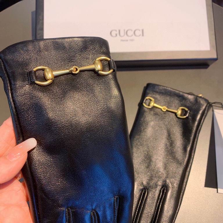 2022 new exclusive first   touch screen gloves imported Essex leather   gloves Gucci Gucci new high-grade sheepskin gloves    goddesses set of the United States of America preferred can not be missed      hundred percent