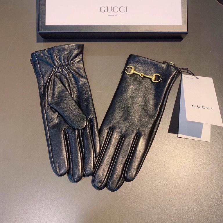 2022 new exclusive first   touch screen gloves imported Essex leather   gloves Gucci Gucci new high-grade sheepskin gloves    goddesses set of the United States of America preferred can not be missed      hundred percent