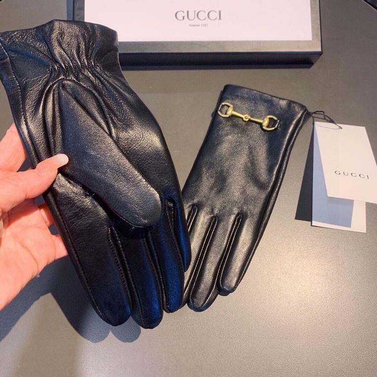 2022 new exclusive first   touch screen gloves imported Essex leather   gloves Gucci Gucci new high-grade sheepskin gloves    goddesses set of the United States of America preferred can not be missed      hundred percent