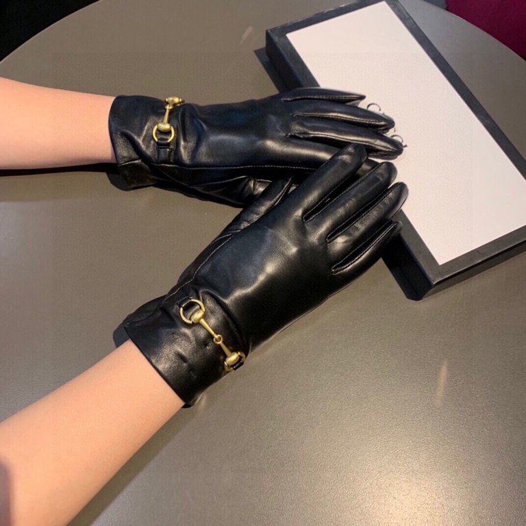 2022 new exclusive first   touch screen gloves imported Essex leather   gloves Gucci Gucci new high-grade sheepskin gloves    goddesses set of the United States of America preferred can not be missed      hundred percent