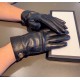 2021 new exclusive first   touch screen gloves men's gloves Gucci Gucci new high-grade sheepskin gloves    type of men preferred can not be missed    hundred percent of the selection of imported sheepskin Leather fine an