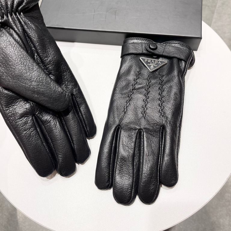 2023  Hermes HERMES men's gloves, exclusive customized, deer  leather pattern imported first-class sheepskin lining! Luxurious and generous for any age!   with box   size, XL, XXL