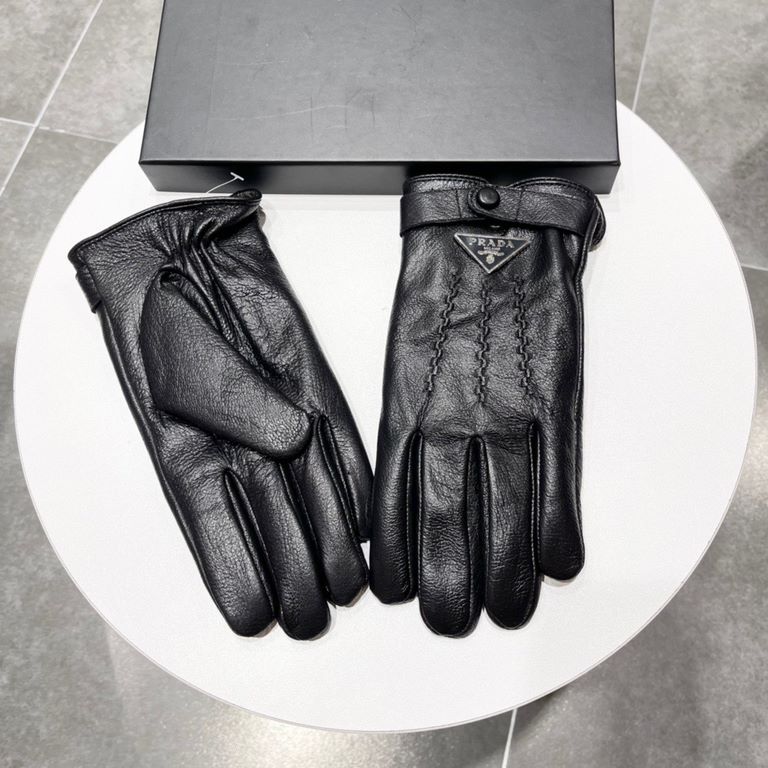 2023  Hermes HERMES men's gloves, exclusive customized, deer  leather pattern imported first-class sheepskin lining! Luxurious and generous for any age!   with box   size, XL, XXL