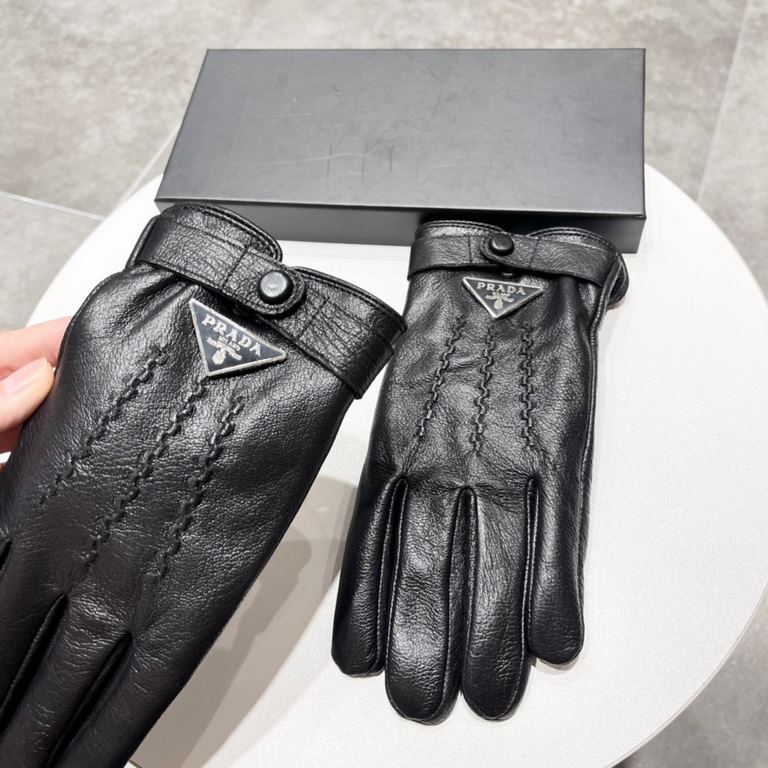 2023  Hermes HERMES men's gloves, exclusive customized, deer  leather pattern imported first-class sheepskin lining! Luxurious and generous for any age!   with box   size, XL, XXL