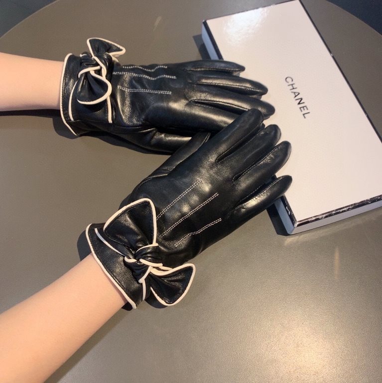 With packaging run2022 new exclusive first  touch screen gloves Chanel Chanel [original quality] official website synchronization women's new high-grade sheepskin gloves    goddess preferred can not be missed    100 perc