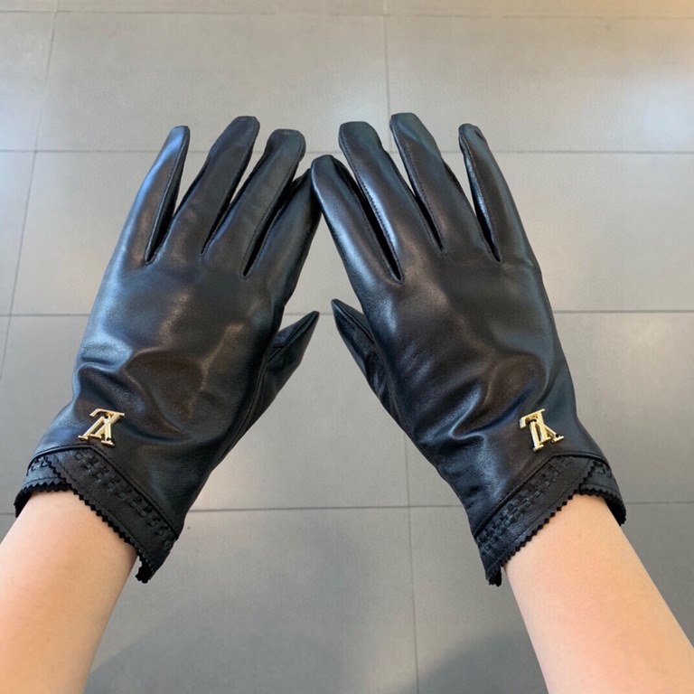 New exclusive first   touch screen gloves LV [original quality] women's new high-grade sheepskin gloves    goddess preferred can not be missed   Imported sheepskin Leather is soft and delicate recognized imported sheepsk