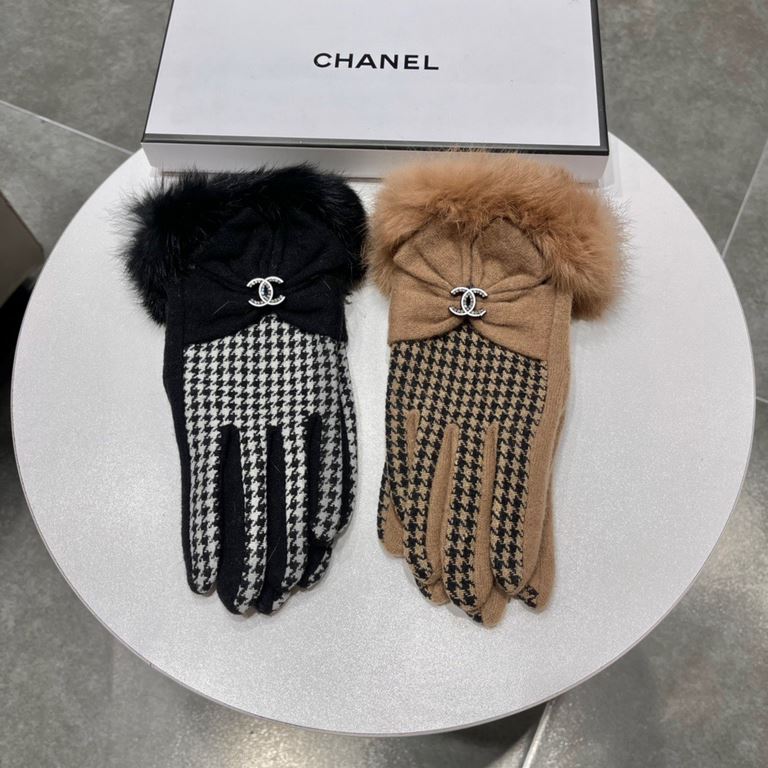 Chanel Chanel 2023 fall and winter lazy rabbit hair wool gloves   worth comparing     the same paragraph of different quality, kill the market poor product, wool ten lazy rabbit hair lining padded   classic but not fashi