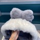 Fendifen fendl fall and winter Korean version of the cute bear scarf gloves hat three-piece set of thickened warm plush scarf ear protection one-piece cap