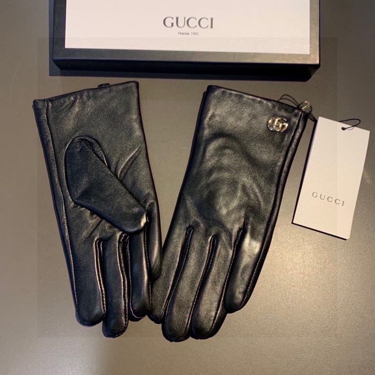 2023 new Gucci classic new exclusive first   touch screen women's gloves Gucci Gucci [original quality] official website synchronization women's new high-grade sheepskin gloves    goddess preferred can not be missed    h