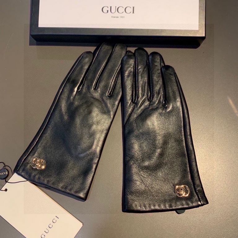 2023 new Gucci classic new exclusive first   touch screen women's gloves Gucci Gucci [original quality] official website synchronization women's new high-grade sheepskin gloves    goddess preferred can not be missed    h