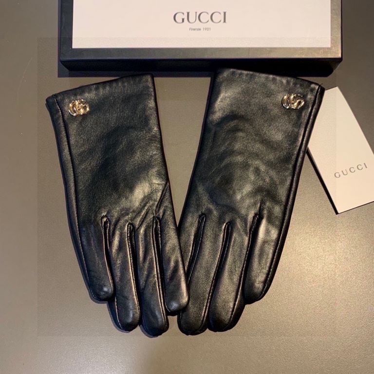 2023 new Gucci classic new exclusive first   touch screen women's gloves Gucci Gucci [original quality] official website synchronization women's new high-grade sheepskin gloves    goddess preferred can not be missed    h