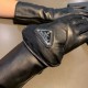 With packaging2022 new exclusive first  touch screen gloves   Prada in the opening gloves [original quality] official synchronization of the official website women's new high-grade sheepskin gloves    goddesses preferred