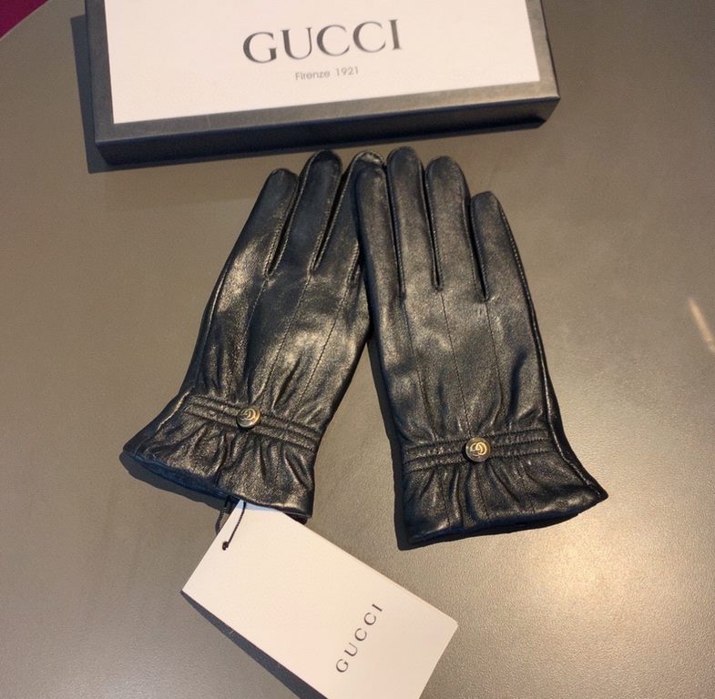 2022 new exclusive first   touch screen gloves double line harness   gloves Gucci Gucci new high-grade sheepskin gloves    goddesses set of the United States preferred can not be missed    100 percent selection of import