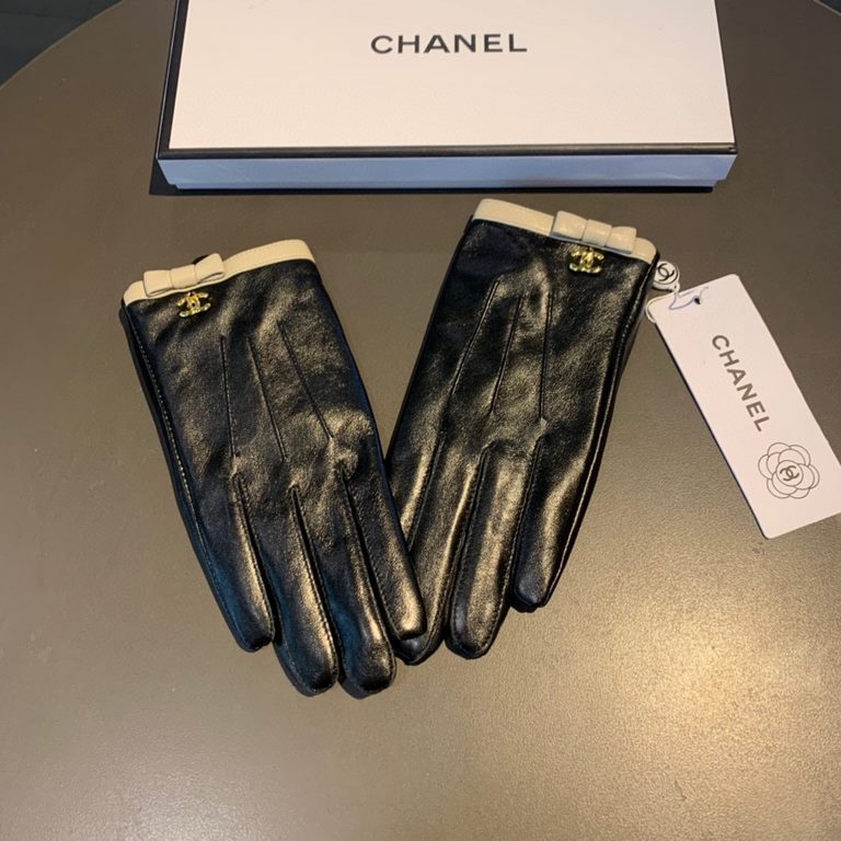 2022 new exclusive first  touch screen gloves Chanel Chanel [original quality] official website synchronization women's new high-grade sheepskin gloves    goddess preferred can not be missed    hundred percent of the sel