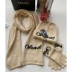 C Family. Three-piece wool suit hat  scarf  gloves] classic suit hat! Warm and super comfortable ~ winter Miss ageing artifacts Oh ~ this winter you are missing such a set of suit hat la ~ and warm and stylish! Men's and