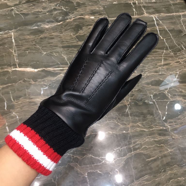 Bally   explosive hot sale   [top original single] official website synchronization women's new high-grade sheepskin gloves     100% selection of imported lambskin Lining cashmere Warm and comfortable better Cortical lus