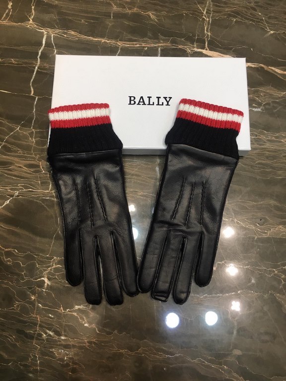 Bally   explosive hot sale   [top original single] official website synchronization women's new high-grade sheepskin gloves     100% selection of imported lambskin Lining cashmere Warm and comfortable better Cortical lus