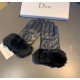 Dior DIDR new 2022 fall and winter lazy rabbit hair CD sheepskin embroidered gloves   cell phone touch screen, worth comparing     the same paragraph different quality, kill the market poor product, imported a first-clas