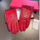 2023 new exclusive first  Valentino VALENTINO long touch screen women's gloves [original quality] official website synchronization Ms. new high-grade sheepskin gloves    goddess preferred can not be missed               