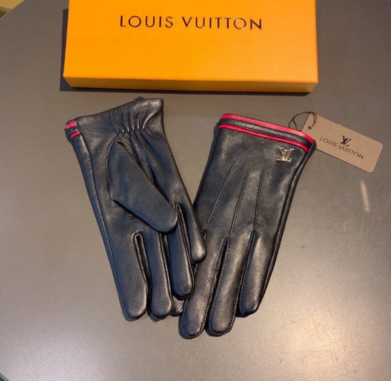 With packaging2022 new exclusive first   touch screen women's gloves LV [original quality] official website synchronization Ms. new high-grade sheepskin gloves    goddesses set of the United States preferred can not be m