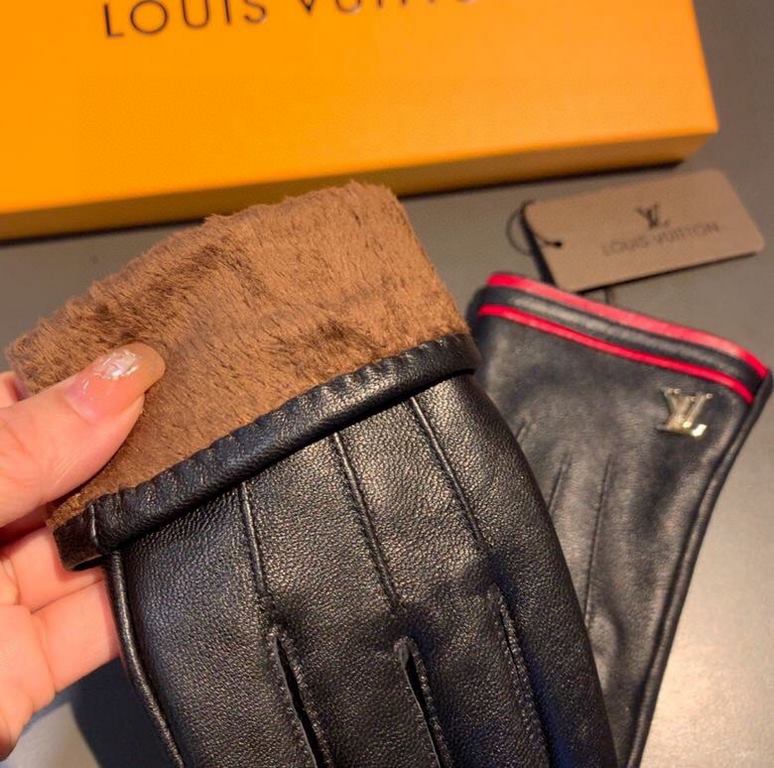 With packaging2022 new exclusive first   touch screen women's gloves LV [original quality] official website synchronization Ms. new high-grade sheepskin gloves    goddesses set of the United States preferred can not be m