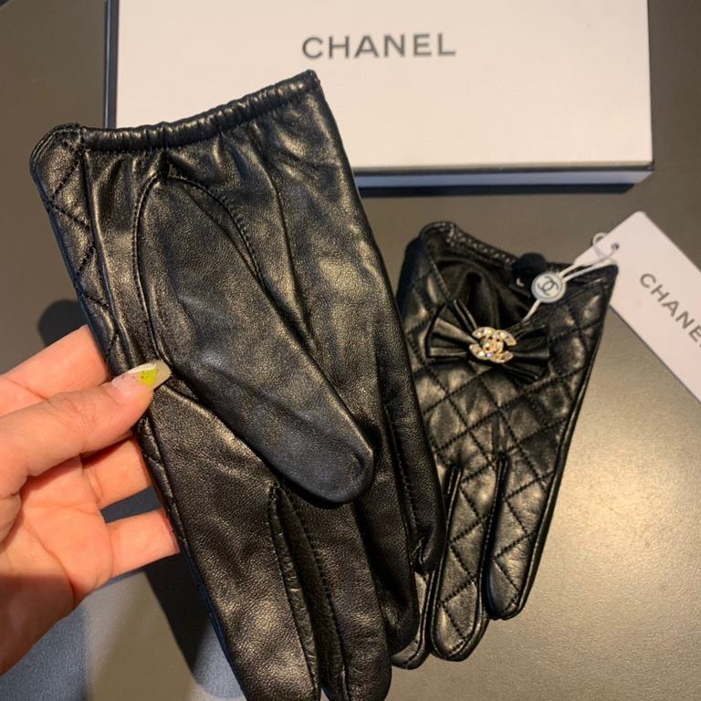 2022 new exclusive first  touch screen gloves Chanel Chanel [original quality] official website synchronization women's new high-grade sheepskin gloves    goddess preferred can not be missed    hundred percent selection 