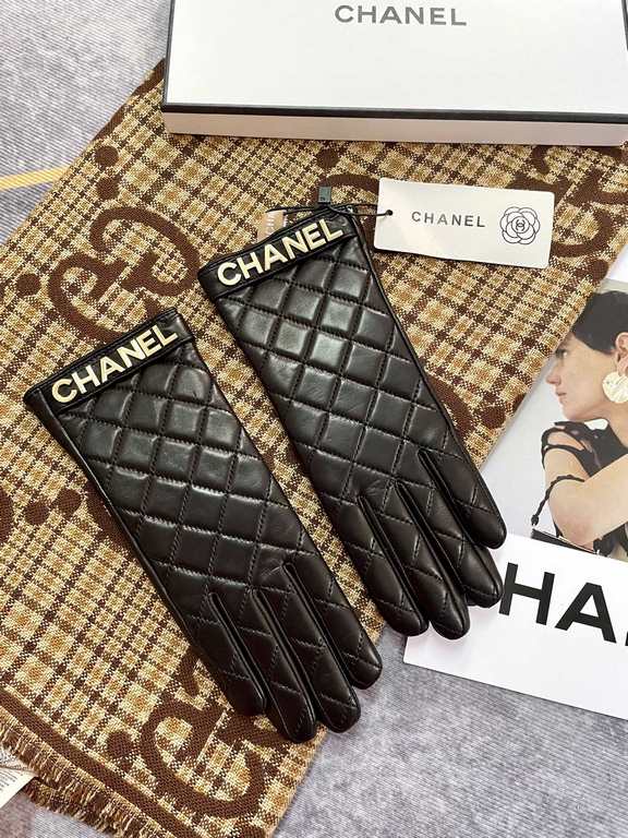 Chanel2022 fall and winter new   [top original single] official website synchronization women's new high-grade sheepskin gloves     100% selection of imported lambskin lining cashmere Warm and comfortable better Cortical