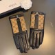 Gucci  burst to   [top original single] official website synchronization women's new high-grade sheepskin gloves     100% selection of imported sheepskin lining velvet lining warmth and comfort better Leather luster brig