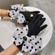 Chanel Chanel counter new wool gloves, polka dot big bow   fashion gloves, fall and winter warm padded lining, super whine bow  , on the hand super comfortable and soft, versatile! average size