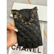 Chanel new women's half-finger gloves sheepskin chain Leather ultra-thin, soft and comfortable, especially show the shape of the hand    texture superb!Size M L