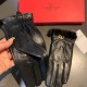 2022 new exclusive first  Valentino VALENTINO mink fur trim touch screen women's gloves [original quality] official website synchronization women's new high-grade sheepskin gloves    goddess preferred can not be missed  